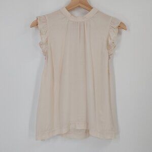 Cloth  Stone Ruffle Sleeveless Blouse